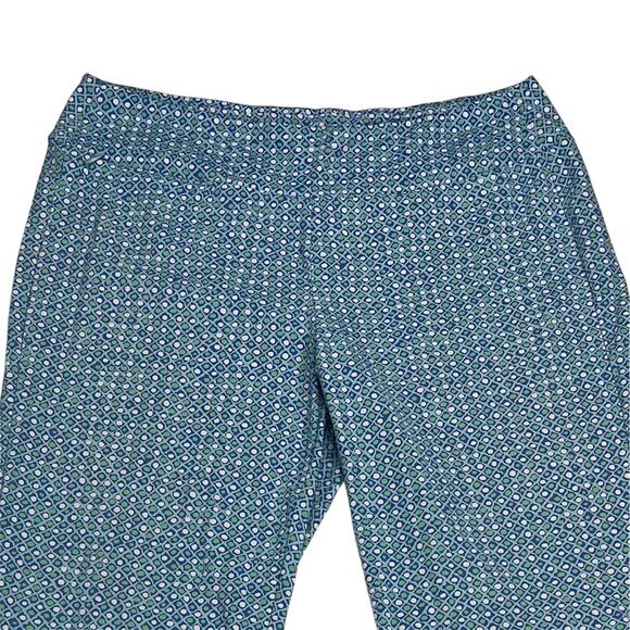 J. McLaughlin Newport Pant Catalina Cloth Blurs Greens Abstract Print Size S - Picture 1 of 11